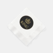 王冠のエンブレム王室の 縁ありカクテルナプキン (角)