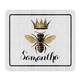 王冠のクイーンビー カッティングボード