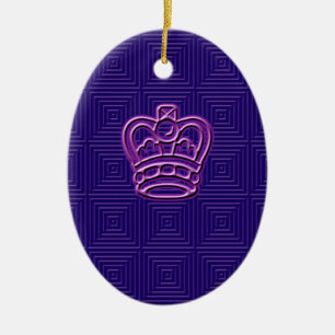 王冠のクリスマスのオーナメント セラミックオーナメント