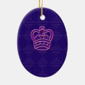 王冠のクリスマスのオーナメント セラミックオーナメント (裏面)