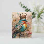 王冠のゴージャスな鳥 ポストカード (スタンド正面)