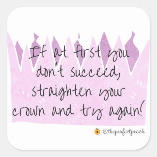 王冠のステッカーを整える スクエアシール