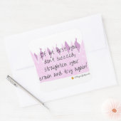 王冠のステッカーを整える スクエアシール (封筒)