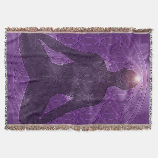 王冠のチャクラSahasrara スローブランケット (正面)