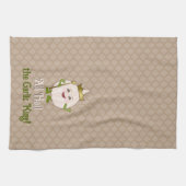 王冠のニンニク王 – かわいいおもしろいカスタム, キッチンタオル (横)