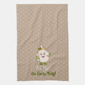 王冠のニンニク王 – かわいいおもしろいカスタム, キッチンタオル (縦)