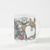 王冠のハートのマグ フロストグラスマグカップ (正面右)