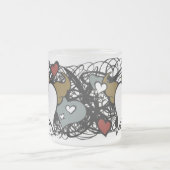 王冠のハートのマグ フロストグラスマグカップ (中央)