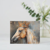 王冠のパロミノの馬 ポストカード (スタンド正面)