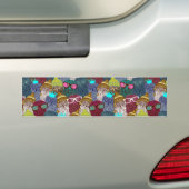 王冠のフクロウ バンパーステッカー (車上)