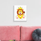 王冠のライオン キャンバスプリント (インサイチュ (リビング))