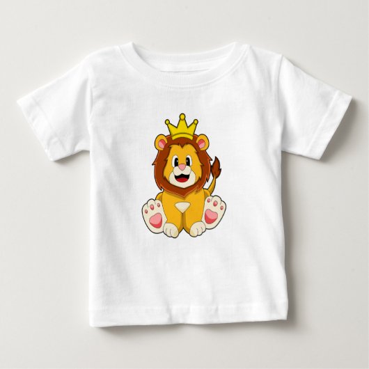 王冠のライオン ベビーTシャツ (正面)