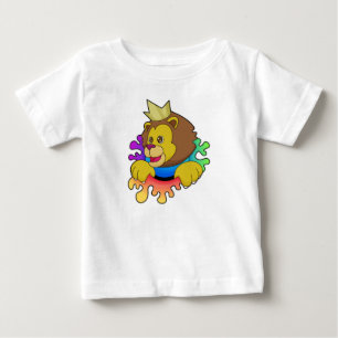 王冠のライオン ベビーTシャツ