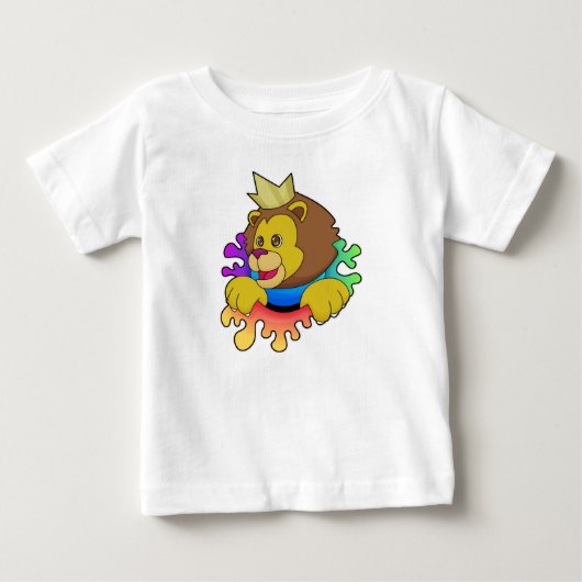 王冠のライオン ベビーTシャツ (正面)