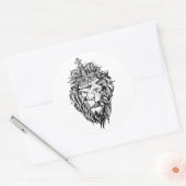 王冠のライオン ラウンドシール (封筒)