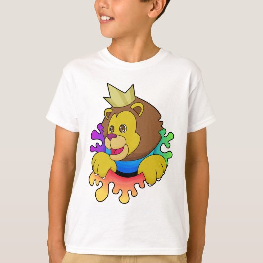 王冠のライオン Tシャツ (正面)