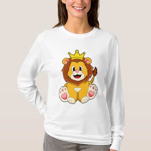 王冠のライオン Tシャツ (正面)