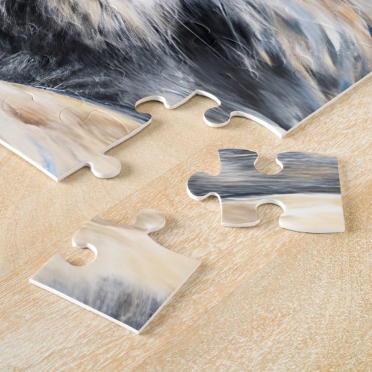 王冠の付いた猫 ジグソーパズル (側面)