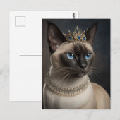 王冠の付いた猫 ポストカード (正面/裏面)