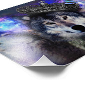 王冠の動物の狼 フォトプリント (角)