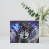 王冠の動物の狼 ポストカード (スタンド正面)