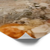 王冠の混合メディアコラージュの鳥 ポスター (角)