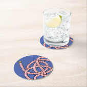 王冠の漫画の虫 ラウンドペーパーコースター (インサイチュ)