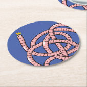 王冠の漫画の虫 ラウンドペーパーコースター (アングル)