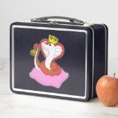 王冠の王としてのヘビ メタルランチボックス (インサイチュ)