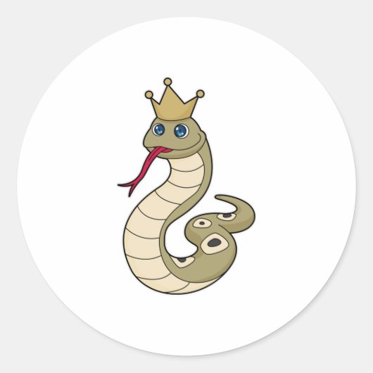 王冠の王としてのヘビ ラウンドシール (正面)
