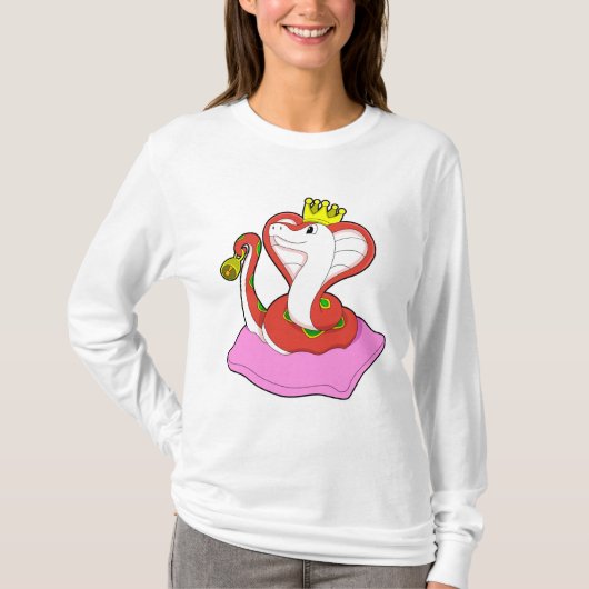 王冠の王としてのヘビ Tシャツ (正面)