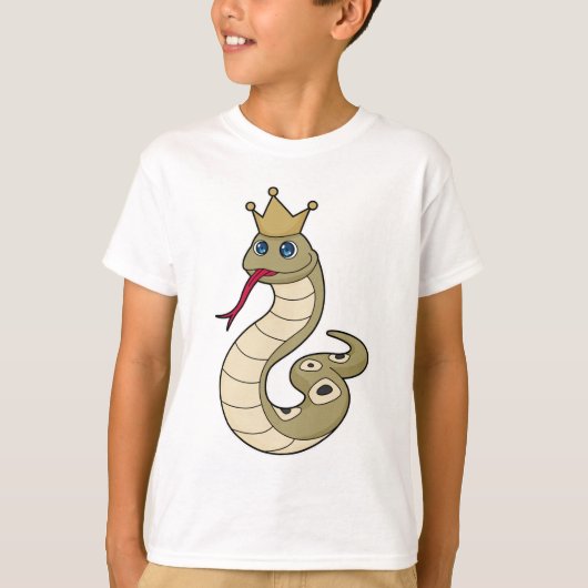 王冠の王としてのヘビ Tシャツ (正面)
