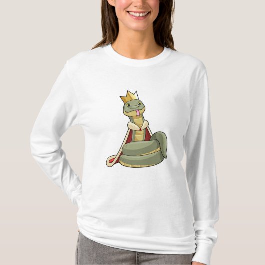 王冠の王としてのヘビ Tシャツ (正面)