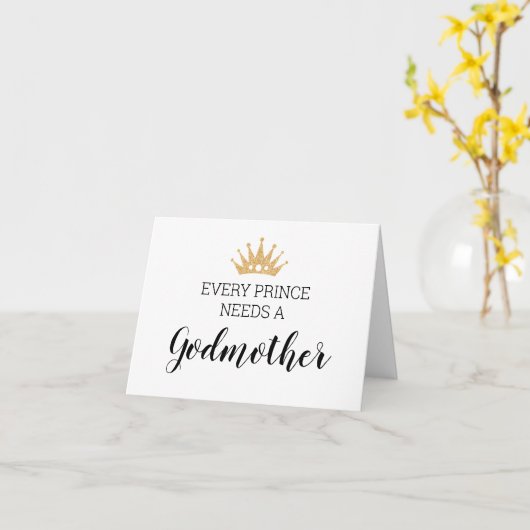 王冠の王子様には名付け親が必要です - 提案カード カード (黄色い花)