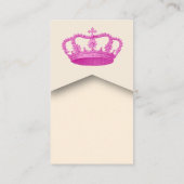 王冠の皇族のプリンセスまたは女王のテンプレートのV8のピンク 名刺 (裏面)