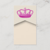 王冠の皇族のプリンセスまたは女王のテンプレートのV8のピンク 名刺 (裏面)