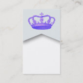 王冠の皇族のプリンセスまたは女王のテンプレートV2の紫色 名刺 (裏面)