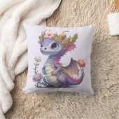 王冠の紫色のドラゴンエレガント クッション (ブランケット)