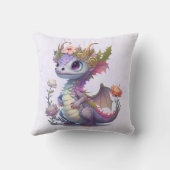 王冠の紫色のドラゴンエレガント クッション (裏面)