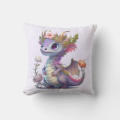 王冠の紫色のドラゴンエレガント クッション (正面)