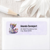 王冠の紫色のドラゴンエレガント ラベル (インサイチュ)