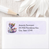 王冠の紫色のドラゴンエレガント ラベル (インサイチュ)