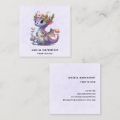 王冠の美しいエレガント竜 スクエア名刺 (正面/裏面)