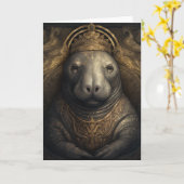 王冠の美しいマナティーすべての行事 カード (黄色い花)