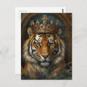 王冠の美しい虎 ポストカード (正面/裏面)