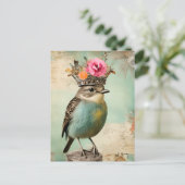 王冠の美しい鳥 ポストカード (スタンド正面)