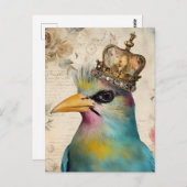 王冠の美しい鳥 ポストカード (正面/裏面)