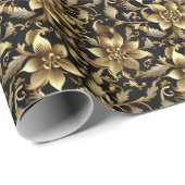 王冠の黄金の模様 ラッピングペーパー (ロールコーナー)