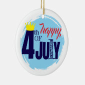 王冠の4th Of July セラミックオーナメント (右)