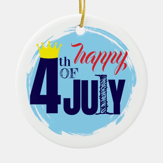 王冠の4th Of July セラミックオーナメント (正面)